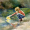 beach-with-bucket-girl by selva