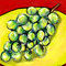 grapes-on-a-yellow-pla by ploiesteana
