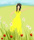 lady-between-flowers